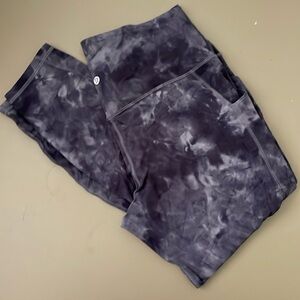 LULULEMON ALIGN size 14 Diamond Dye Pitch Grey Graphite Grey with pocket